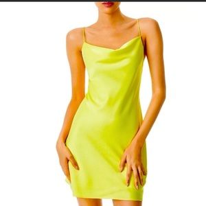 Alice + Olivia Harmony mini dress yellow NWT